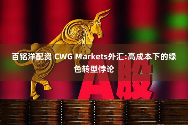 百铭洋配资 CWG Markets外汇:高成本下的绿色转型悖论